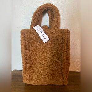 Brown teddy textured bag or purse